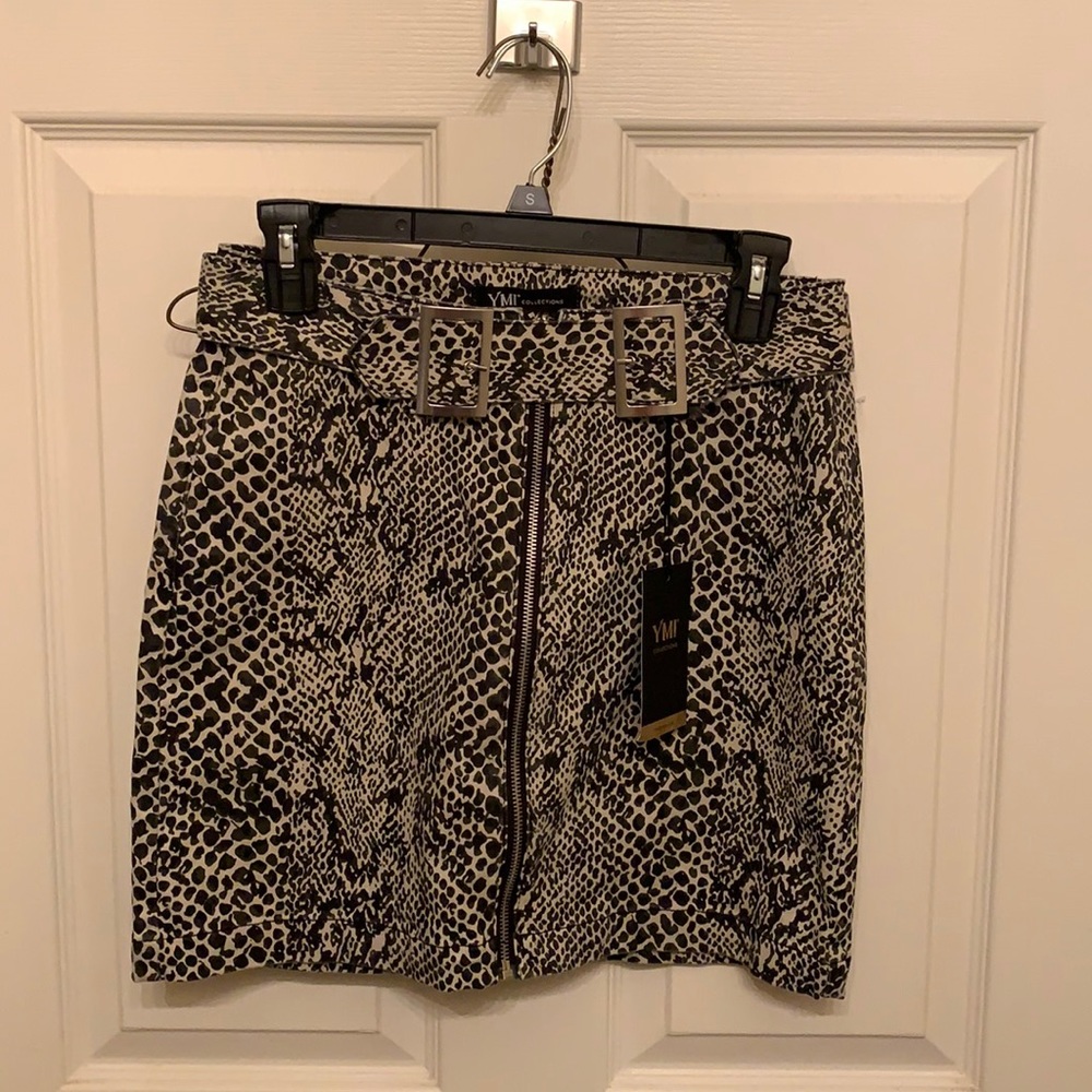 Snake print skirt
